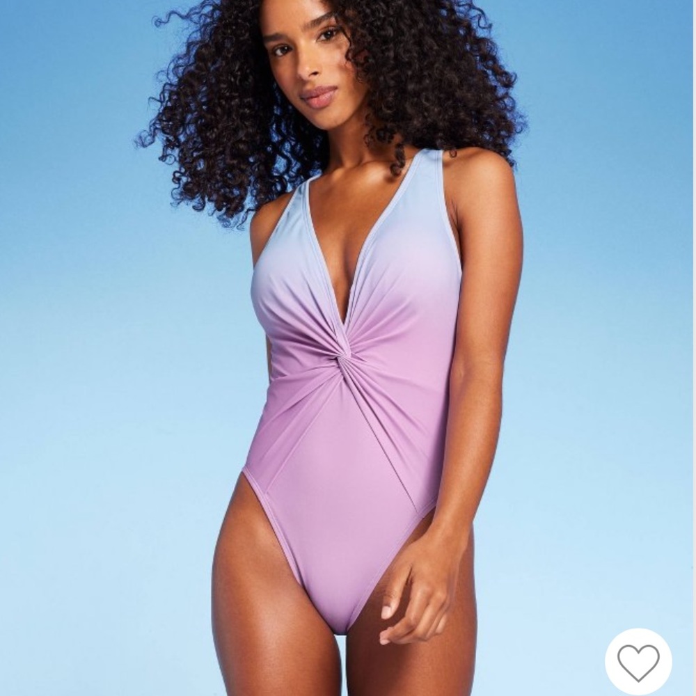 Twist-Front Plunge One-Piece Swimsuit from Shade & Shore